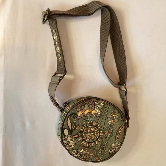 Sakroots Olive and Tan Round Crossbody Bag - Picture 1 of 6